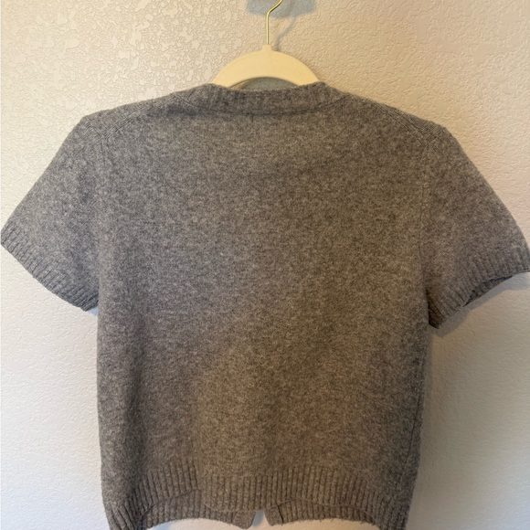 Urban Outfitters Kimchi Blue Short-Sleeve Gray Button-Front Cardigan - Picture 2 of 3